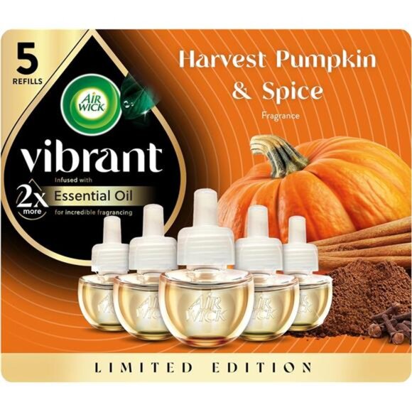 Scented Oils 5ct, air freshener, Harvest Pumpkin & Spice - Picture 1 of 8